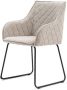 Riviera-Maison Eetkamerstoel Met Armleuning Isco Drive Dining Armchair Mouliné Linnen Naturel - Thumbnail 3