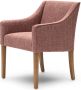 Rivièra Maison Eetkamerstoel Savile Row Chenille Jacquard Coral Pink - Thumbnail 4