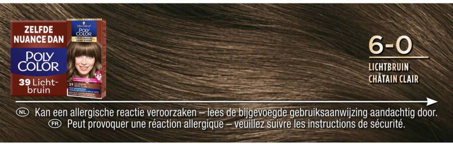 Schwarzkopf Poly Palette haarkleuring 6-0 Lichtbruin 3 stuks voordeelverpakking