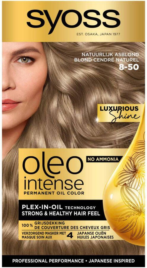 Syoss Oleo Intense haarkleuring voordeelverpakking 8-50 Natuurlijk Asblond