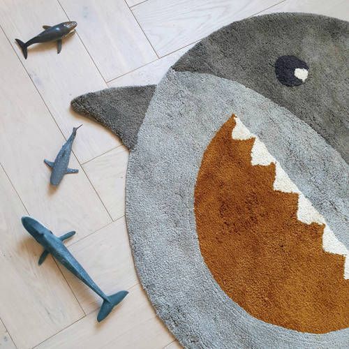 Tapis Petit kindervloerkleed Shark (Ø110 cm)