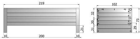 WOOOD bedbank Dennis (90x200 cm)