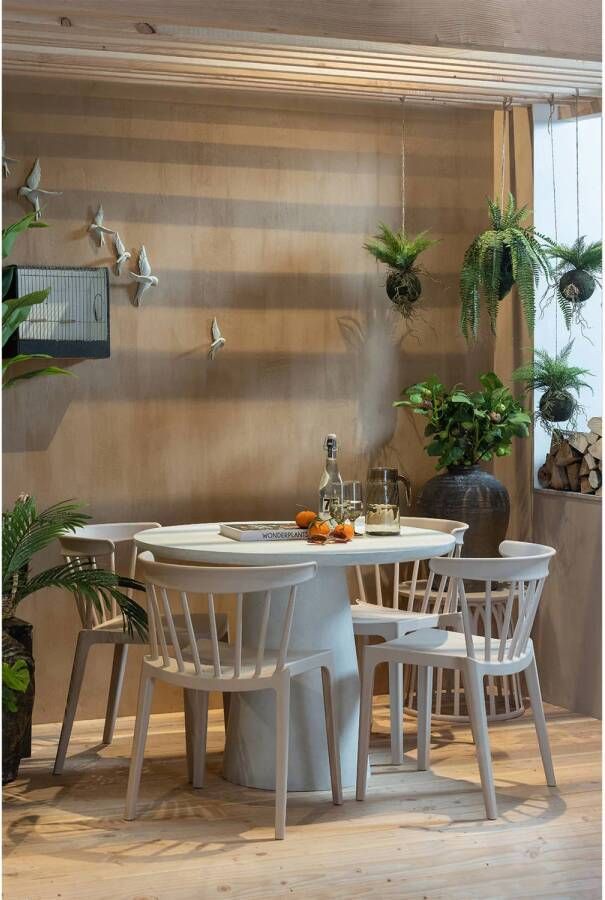 WOOOD Ronde Eettafel Damon Fiber Clay Wit 76x100x10 - Foto 3