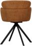 Woood Fenne Draaibare Eetkamerstoelen Polyester Ginger Set van 2 - Thumbnail 2
