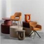 Woood Fenne Draaibare Eetkamerstoelen Polyester Ginger Set van 2 - Thumbnail 3