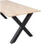 WOOOD Tablo Tafel Incl. Alkmaar Poot Eiken Metaal 75x200x90 - Thumbnail 4