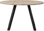 WOOOD Tablo Tafel Rond met 2-Standen Poot Eiken Metaal Onbehandeld 75x120x120 - Thumbnail 3