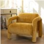 WOOOD Lenny Fauteuil Polyester Goud Geel 65x76x82 - Thumbnail 4