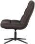 WOOOD Dirkje Draaifauteuil Leerlook Zwart 101x70x85 - Thumbnail 4