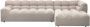 Woood Allure Chaise Longue Rechts Polyester Naturel 79x324x165 - Thumbnail 2