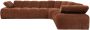 Woood Mojo Hoekbank Rechts Ribstof Roest Bruin 74x310x230 - Thumbnail 3