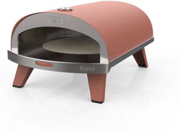 ZiiPa Pizza Oven Piana Gasmodel met Thermometer Terracotta voor ø 30 cm pizza's Roterende pizzasteen