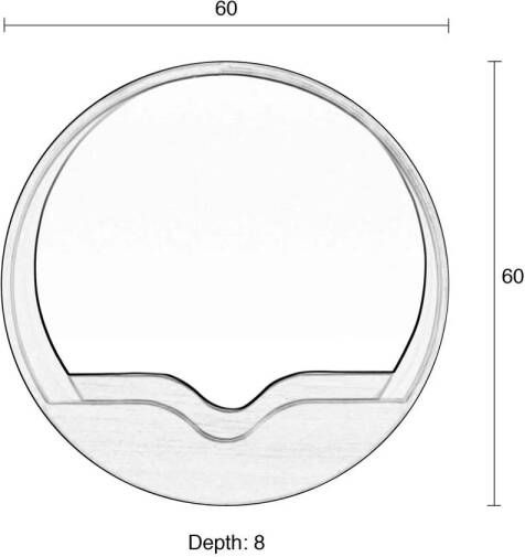 Zuiver Round Wall spiegel (60 x 60 x 8 cm)