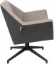 Zuiver Uncle Jesse Lounge Fauteuil Gemêleerde Stof Zwart Metalen Kruispoot - Thumbnail 4