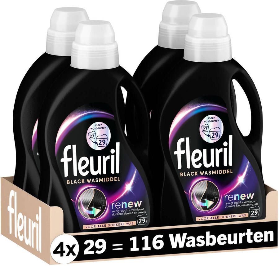 Fleuril Renew Black Wasmiddel 116 wasbeurten
