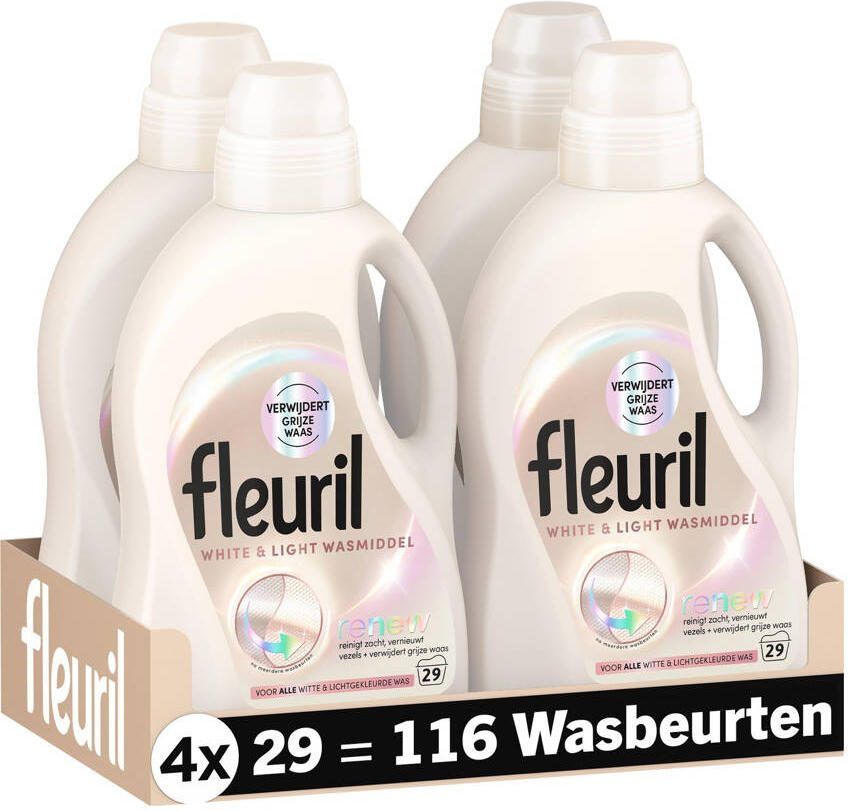 Fleuril Renew White & Light Wasmiddel 4 x 29 wasbeurten 116 wasbeurten