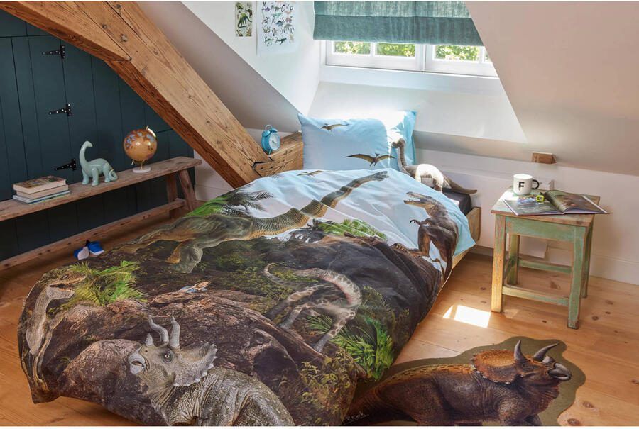 Freek Vonk Beddinghouse kids katoenen dekbedovertrek dino 1 persoons (140x200 cm) - Foto 4