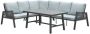 Van Kooten Tuin en Buitenleven Andrea lounge-diningset hoekbank en tafel links carbon black rope dark grey mint grey - Thumbnail 2