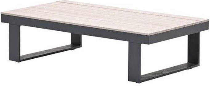 Garden Impressions Bologna lounge tafel (130x70 cm) Bologna lounge tafel 130x70 cm carbon black light teak Vironwood