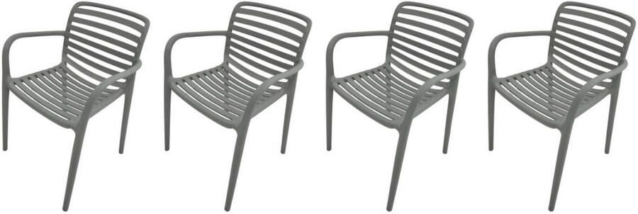 Garden Impressions Nantes tuinstoelen (set van 4) stone green