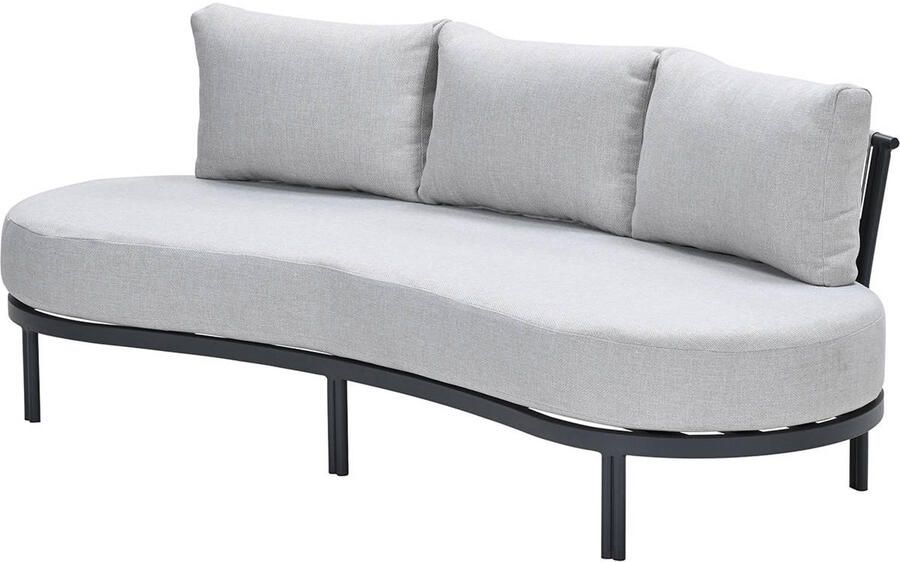 Garden Impressions Tirolo loungebank Tirolo â€“ gebogen lounge tuinsofa â€“ rope â€“ carbon black