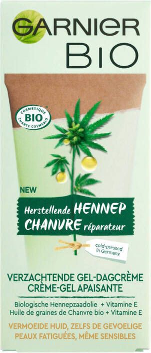 Garnier Bio Verzachtende Hennep Gel-Dagcrème Vermoeide & Gevoelige huid 50ml