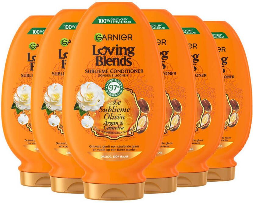 Garnier Loving Blends Argan- & Cameliaolie conditioner 6 x 250 ml voordeelverpakking