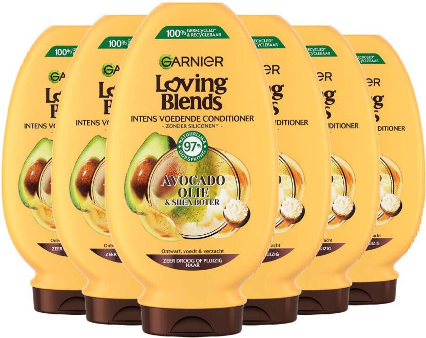 Garnier Loving Blends Avocado Olie & Karite Boter conditioner 6x 250 ml voordeelverpakking