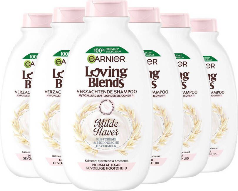 Garnier Loving Blends Milde Haver shampoo 6 x 300 ml voordeelverpakking