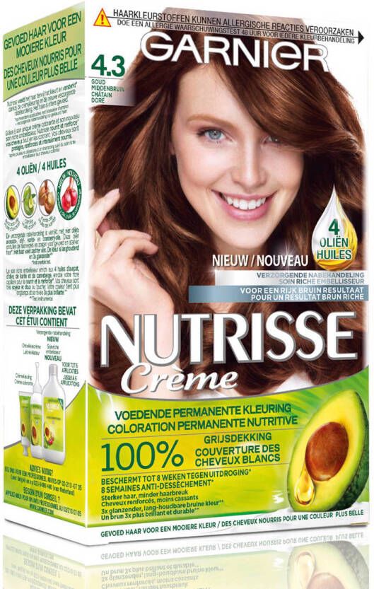 Garnier Nutrisse Ultra Crème haarkleuring 4.3 Goud middenbruin