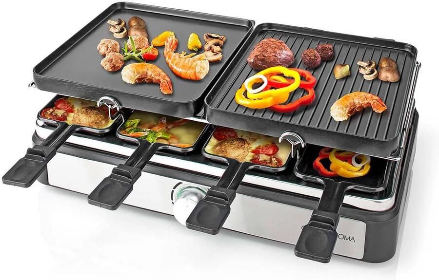 Gastronoma raclette gourmetstel steengrill set 18300101