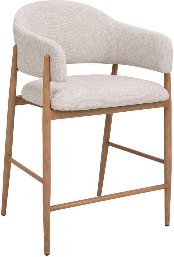 Giga Meubel Barstoel DÃ©nia Beige Naturel Zithoogte 65cm (set van 2)