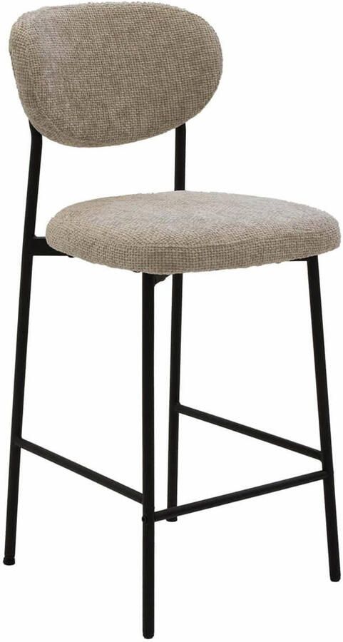Giga Meubel Barkruk Beige Stof Zithoogte 75cm 44x50x105cm Vajèn