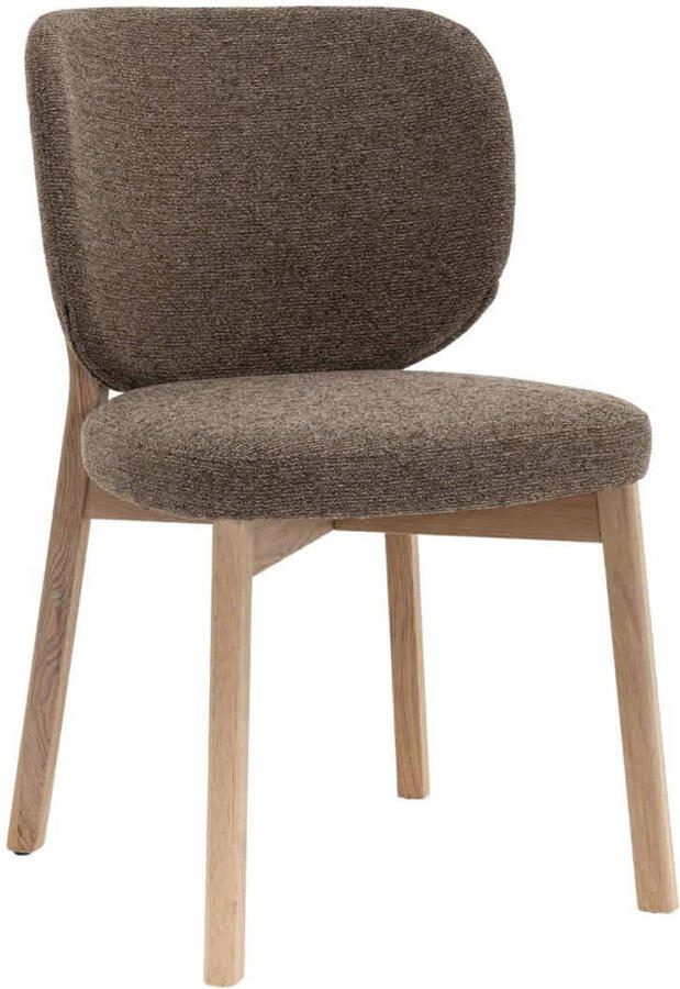 Giga Meubel DÉJA Living Eetkamerstoel Nobu Taupe Naturel Eiken Set van 2