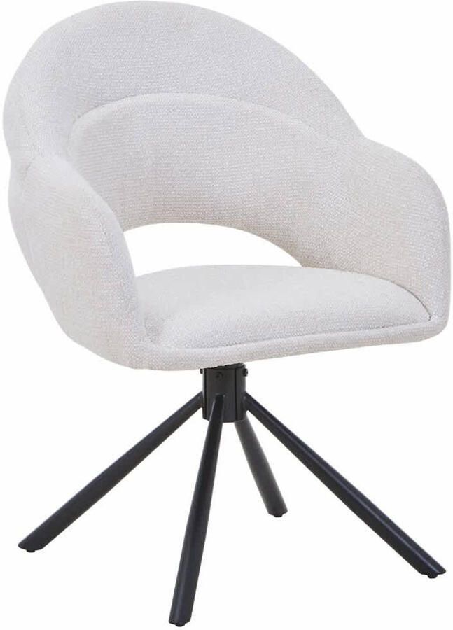 DÉJA Living Eetkamerstoel Beige Draaibaar Celeste Set van 2
