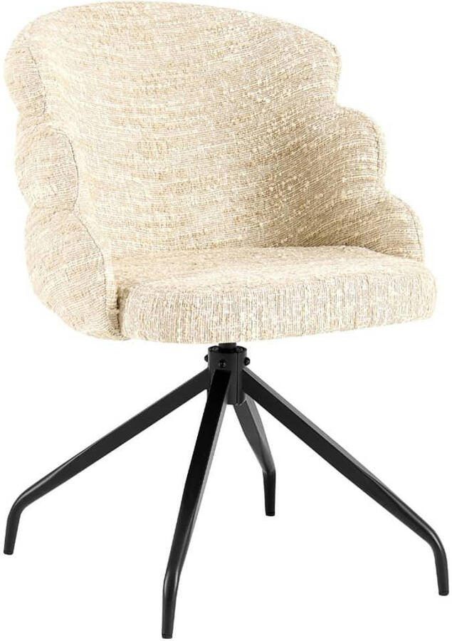 Giga Meubel Eetkamerstoel Claes Beige Draaibaar Set van 2