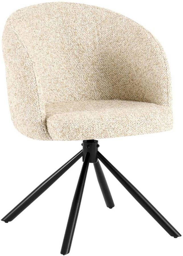 Giga Meubel Eetkamerstoel Emilia Beige Draaibaar Set van 2