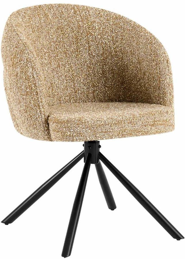 Giga Meubel Eetkamerstoel Emilia Taupe Draaibaar Set van 2