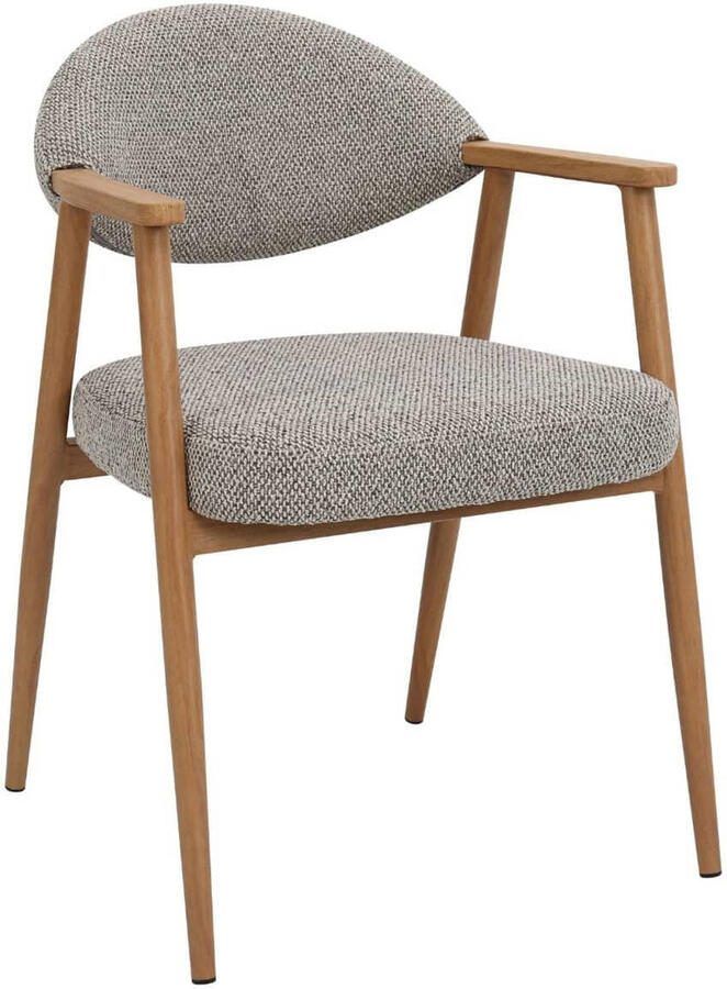 Giga Meubel Eetkamerstoel Karup Taupe Naturel Set van 2