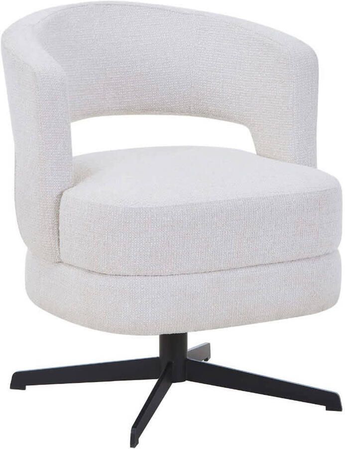 DÉJA Living Eetkamerstoel Beige Draaibaar Lave Set van 2
