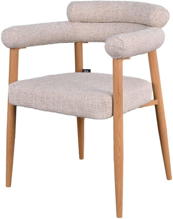 Giga Meubel Eetkamerstoel Lidingö Beige Naturel Stof Set van 2