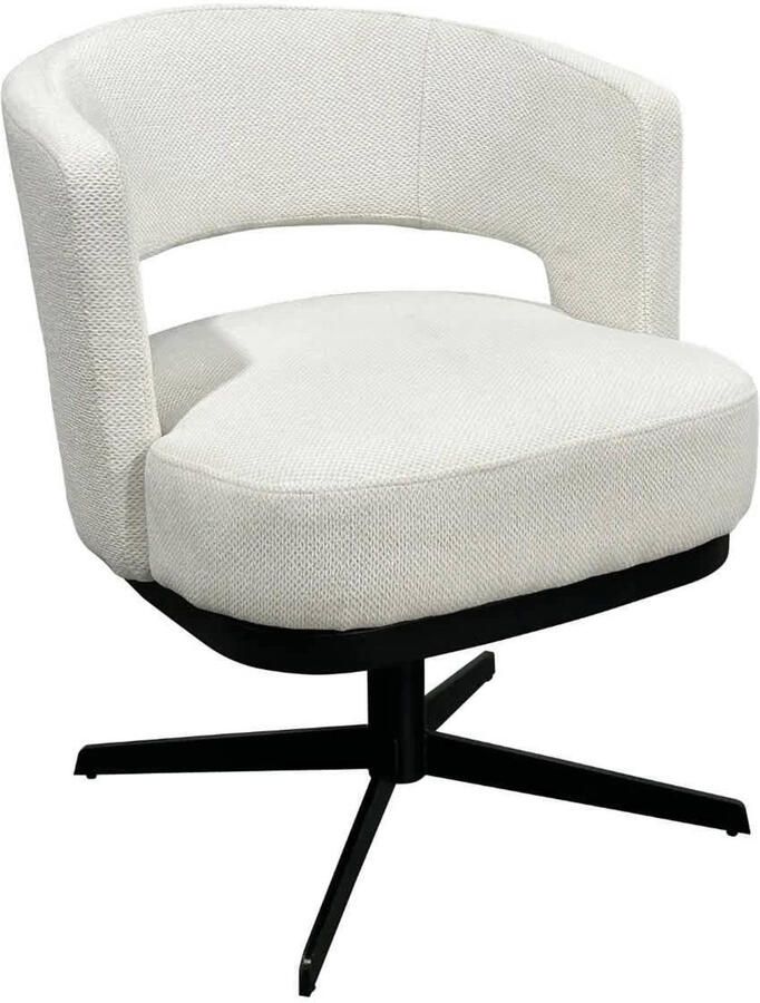 DÉJA Living Eetkamerstoel Beige Design Stof|Metaal Louis Set van 2