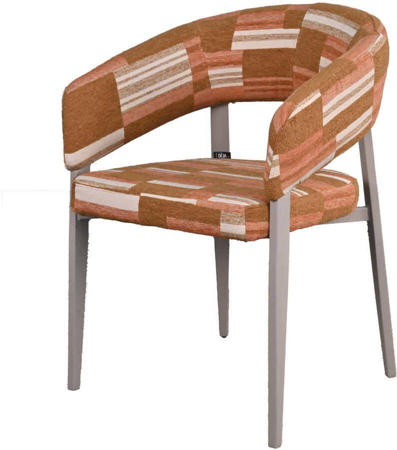 Giga Meubel Eetkamerstoel Malmö Terracotta Greige Stof Set van 2
