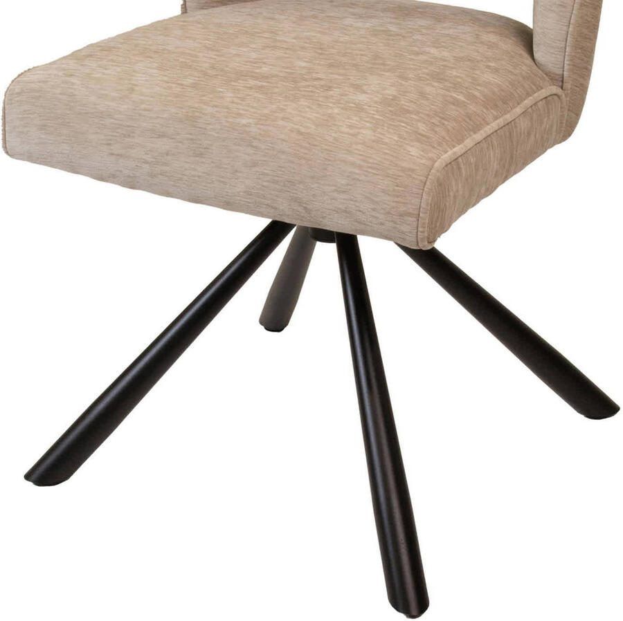 Giga Meubel Eetkamerstoel Beige Draaibaar Textiel Eetkamerstoel Mara - Foto 6