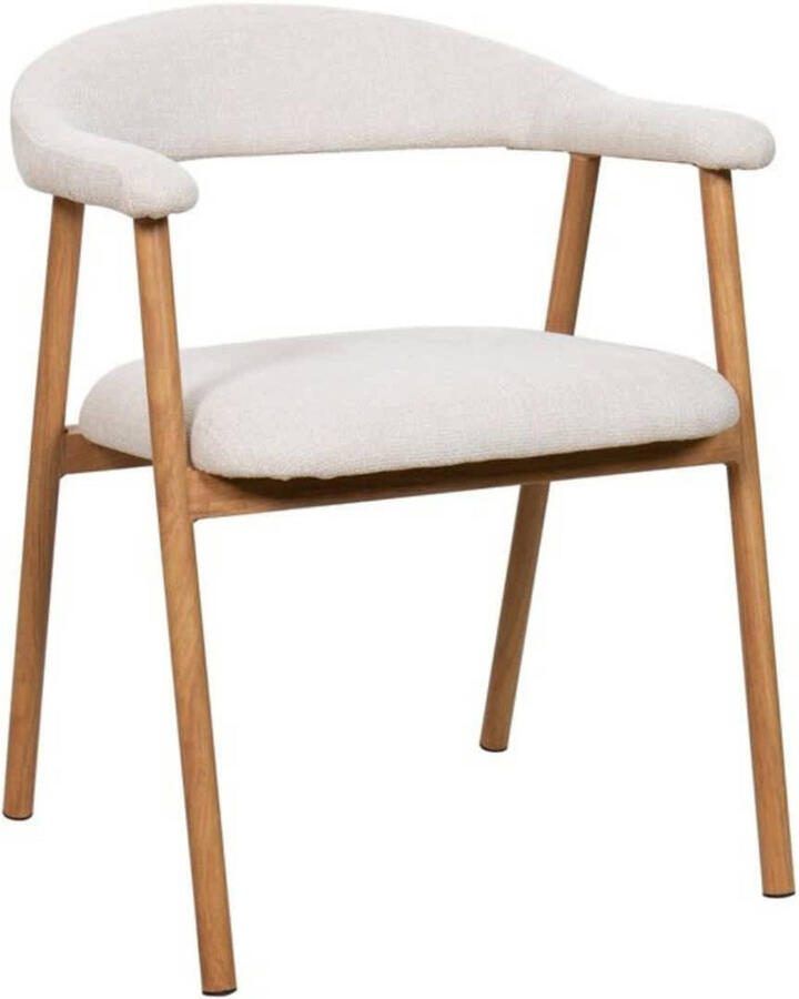 Giga Meubel Eetkamerstoel Mila Beige Naturel Zithoogte 48cm (set van 2)