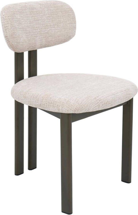 Giga Meubel Eetkamerstoel Noor Beige Brons 51x53x81cm Set van 2