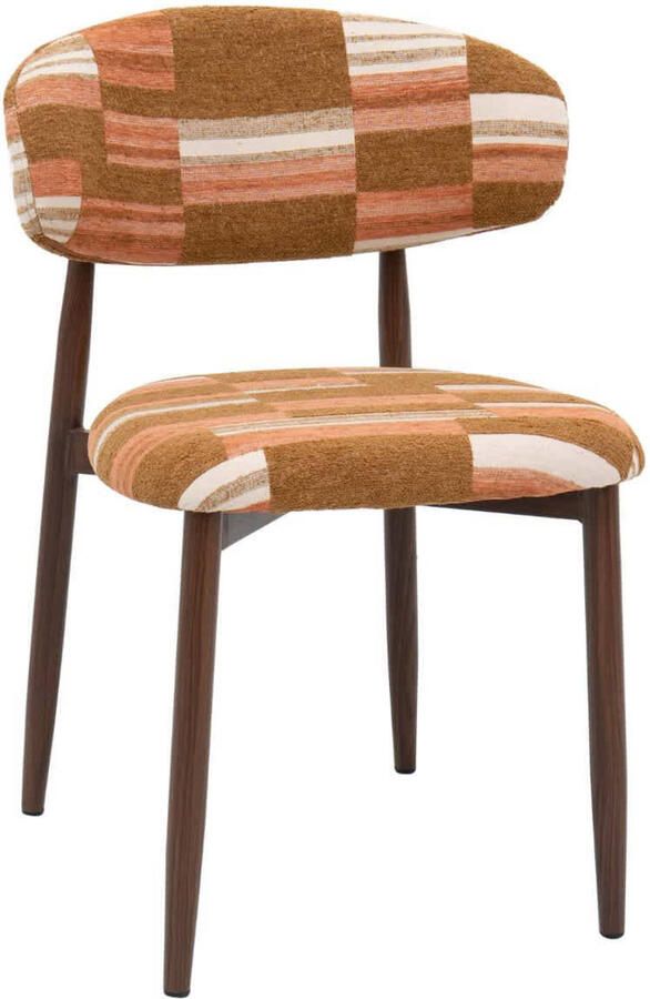 Giga Meubel Eetkamerstoel Skara Terracotta Walnoot Set van 2