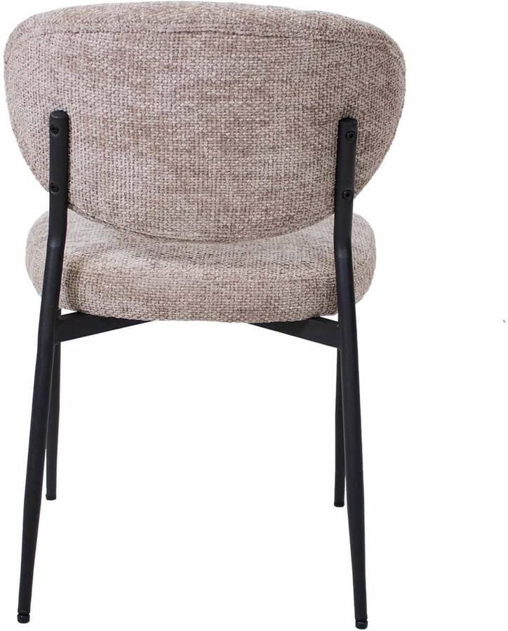 Giga Meubel Eetkamerstoel Stof Taupe Zithoogte 49cm 57x48x80cm Vajèn - Foto 3