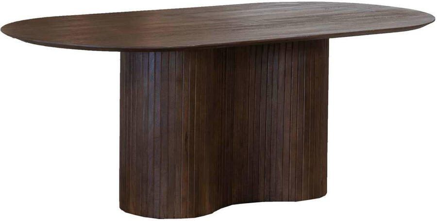 Giga Meubel Eettafel Ovaal Donkerbruin Hout 300cm Eettafel Ava - Foto 3