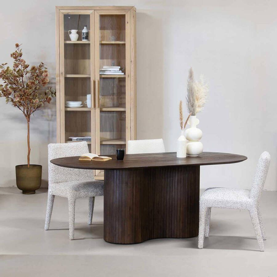 Giga Meubel Eettafel Ovaal Donkerbruin Hout 300cm Eettafel Ava - Foto 4